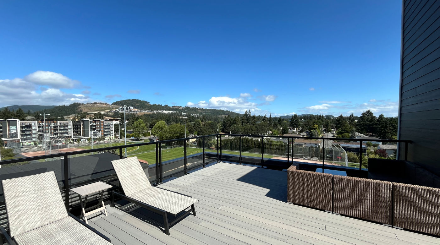 Roof top Terrace of Braywood Place Apartments - Langford BC